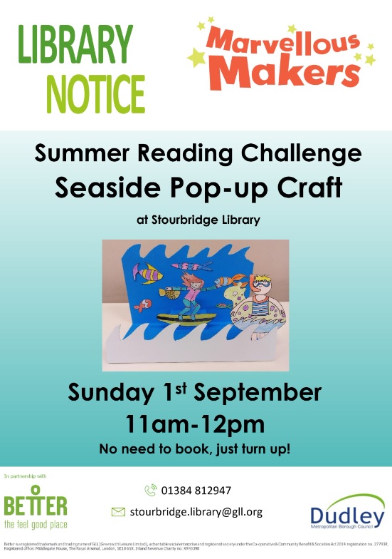 Stourbridge Library - Seaside Pop-up Craft